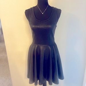 EXPRESS — Faux cracked Leather Midi Dress